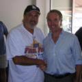 With former Dodger owner Frank McCourt
